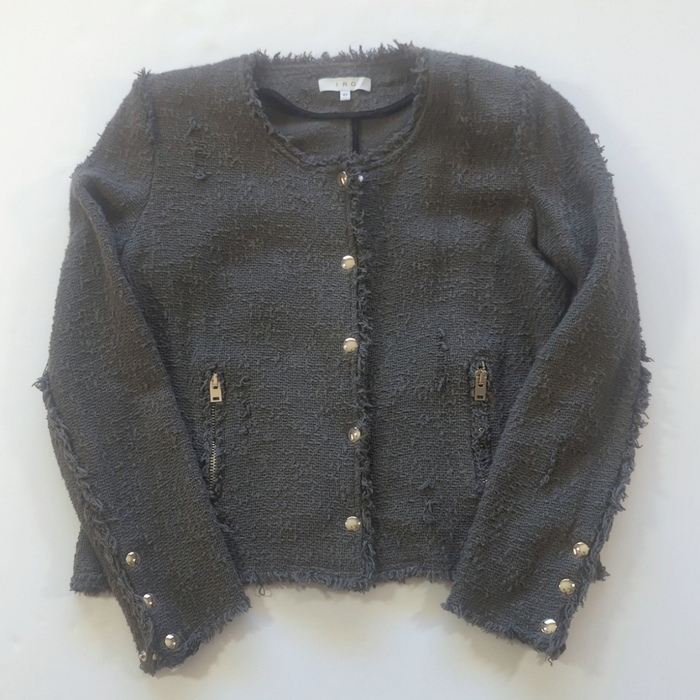 IRO Agnette Jacket In Anthracite - Picture 5 of 13
